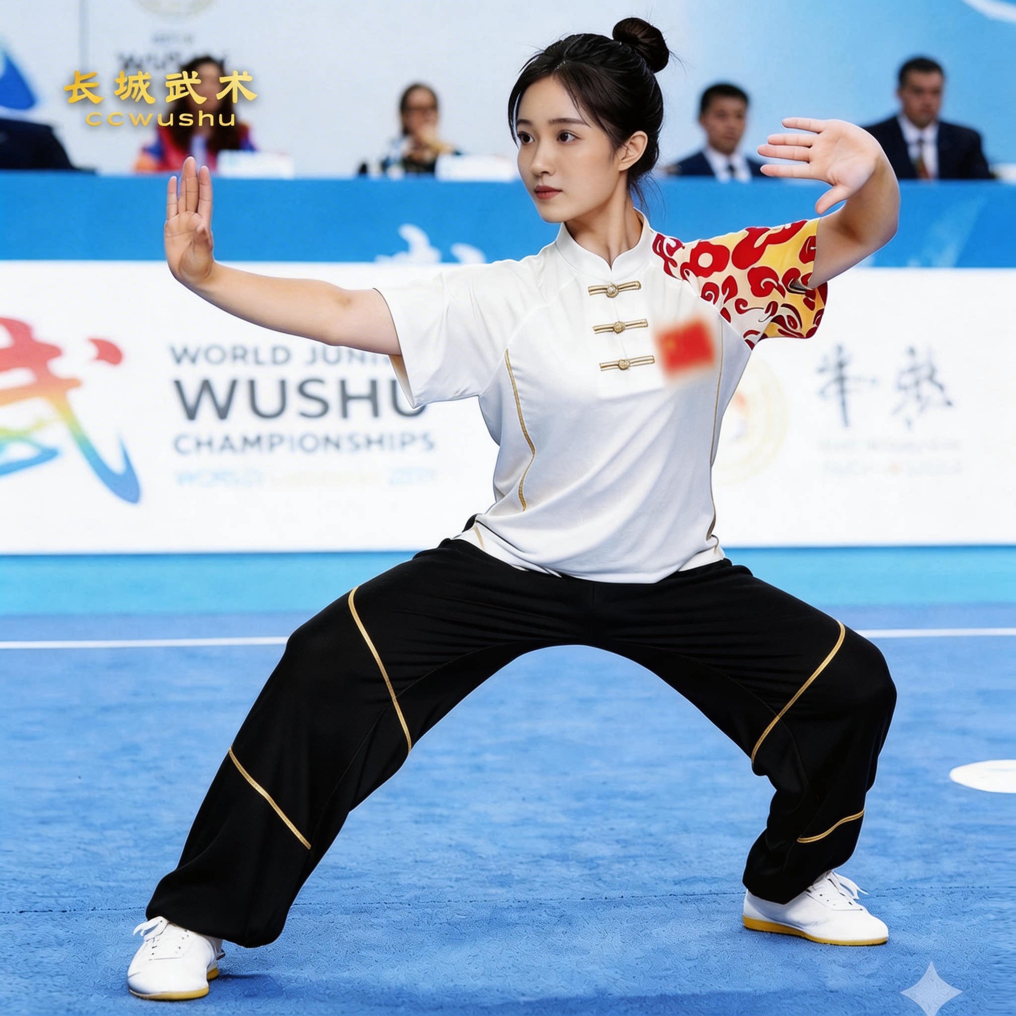 武术服T恤太极服长城牛奶丝夏季图片