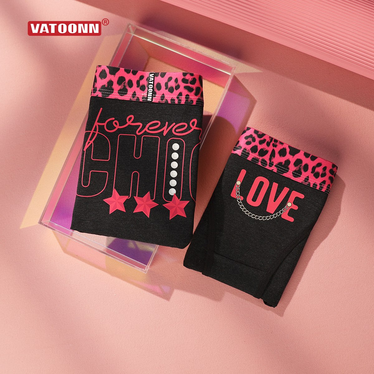 花佃品色女中腰三角内裤纯棉印花