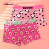 女生平角内裤 透气易洗抑菌裆防摩擦潮 粉色卡通收腹高弹宽腰带大码