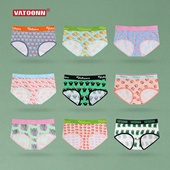 女内裤 可爱印花卡通 纯棉中腰三角收腹高弹宽腰带抑菌内档透气大码