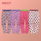 纯棉薄款 印花潮流保暖裤 男生打底裤 个性 中腰内衣 紧身长衬裤 男秋裤