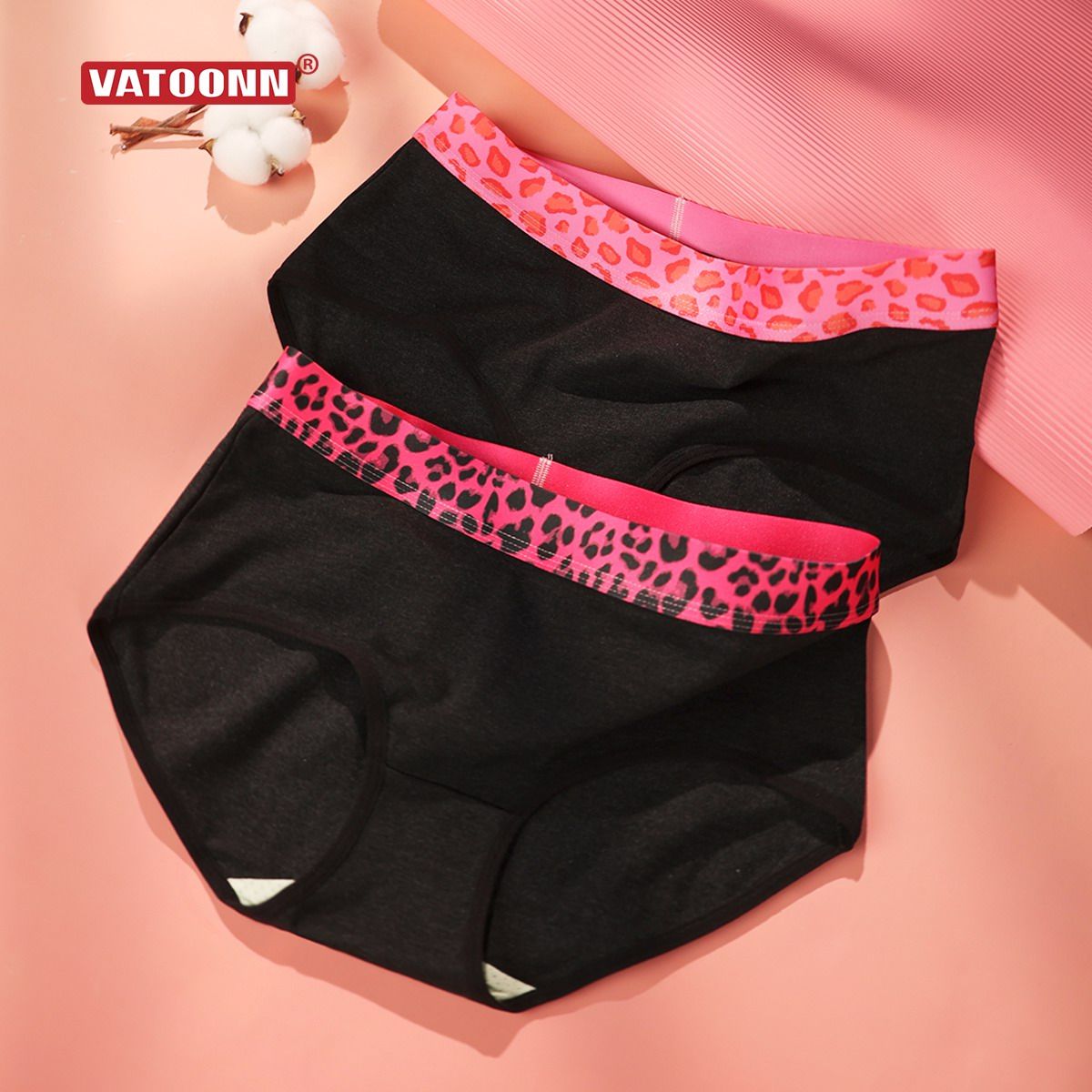 豹纹内裤女生腰带纯棉三角性感印花高弹收腹宽边抗菌裆大码潮黑色,女士内衣/男士内衣/家居服,女三角裤,淘宝优惠券,粉丝福利购,淘宝优惠卷