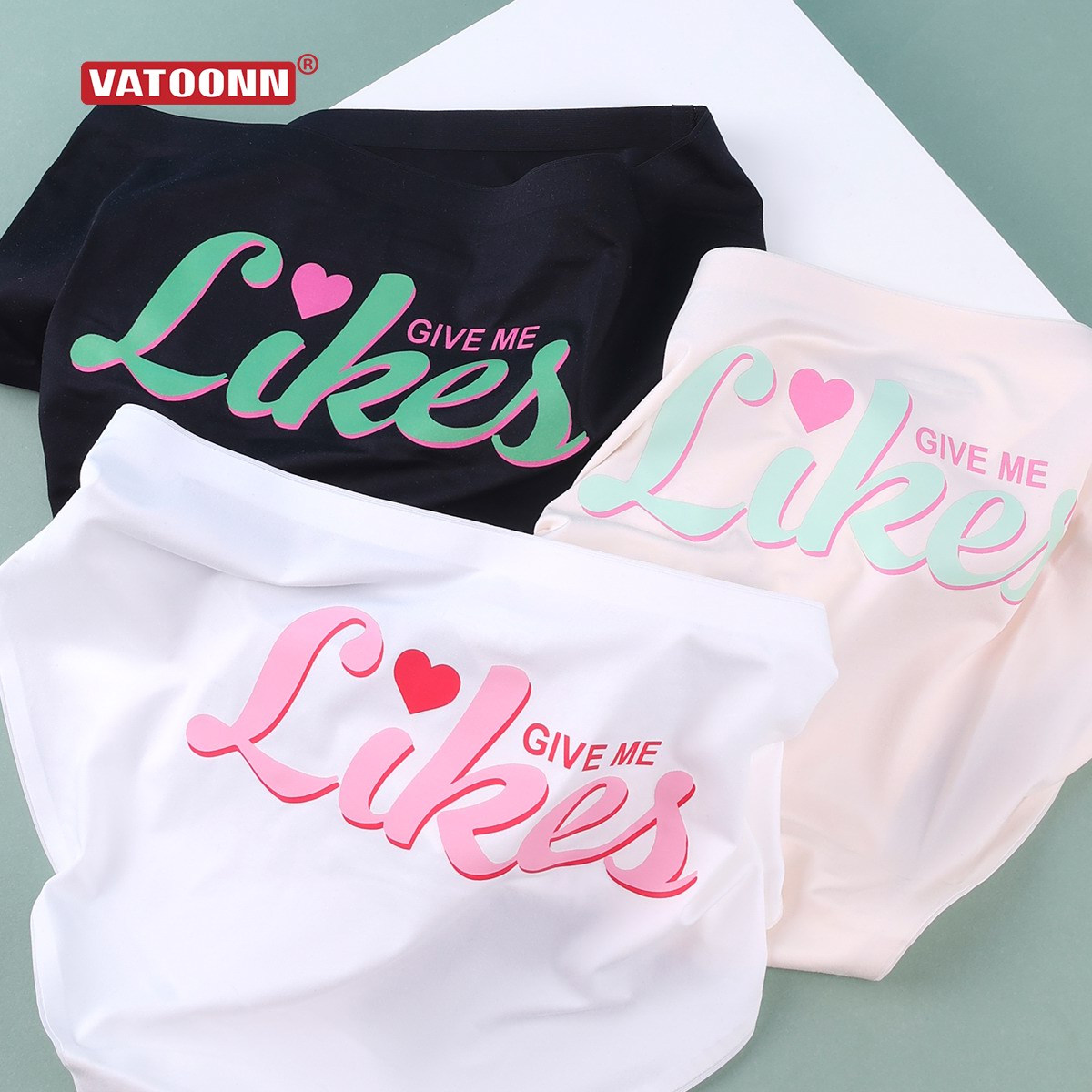 薄款女士无痕内裤三角中腰冰丝凉感一片式纯棉裆字母印花夏季简奢