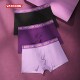 紫色男生内裤 纯棉中腰收腹宽边腰带抑菌内裆透气大码 简约防摩擦