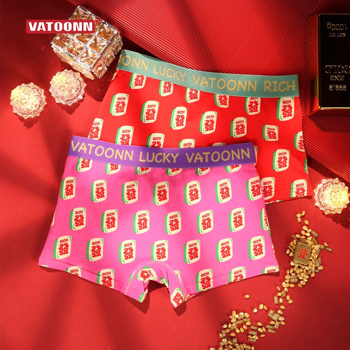 女平角内裤纯棉印花中腰大码收腹宽腰带抑菌裆红色本命年新年大发,女士内衣/男士内衣/家居服,平角裤,淘宝优惠券,粉丝福利购,淘宝优惠卷