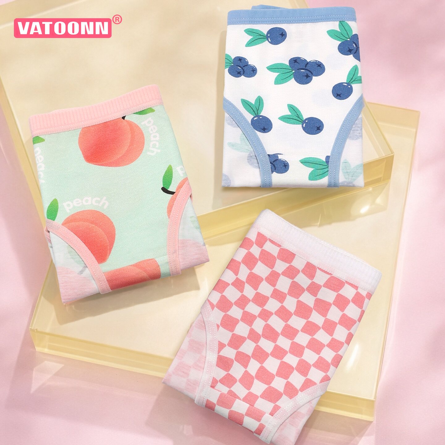 大码女纯棉内裤螺纹腰带舒适抗菌裆透气亲肤立体剪裁小清新三角裤