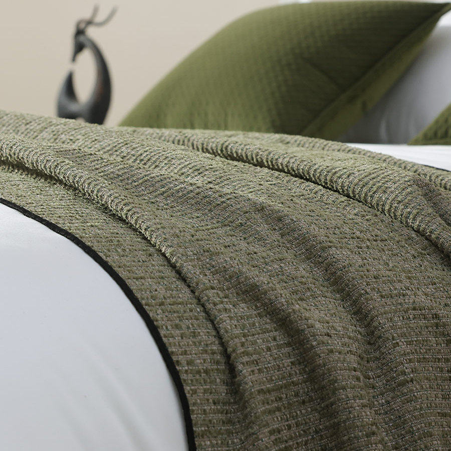 梦幻满屋现代野蕨绿搭毯酒店民宿样板间售楼床旗床尾巾客厅沙发毯,床上用品,休闲毯/毛毯/绒毯,淘宝优惠券,粉丝福利购,淘宝优惠卷