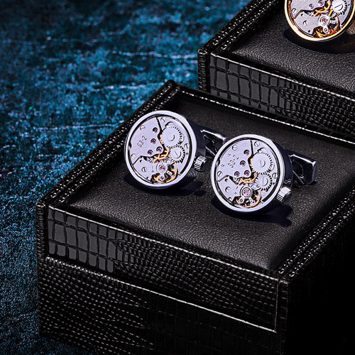 可动摆轮法式袖扣KFLK免费刻字