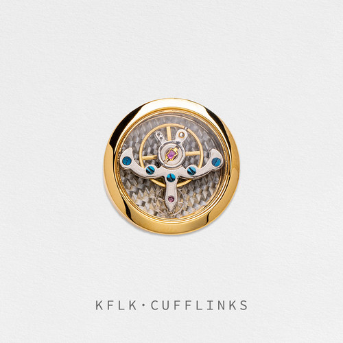 KFLK陀飞轮铜男士玻璃盖胸针创意