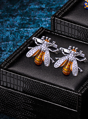 创意法式衬衫袖扣男士定制衬衣动物蜘蛛蜜蜂袖口扣袖钉 Cufflinks