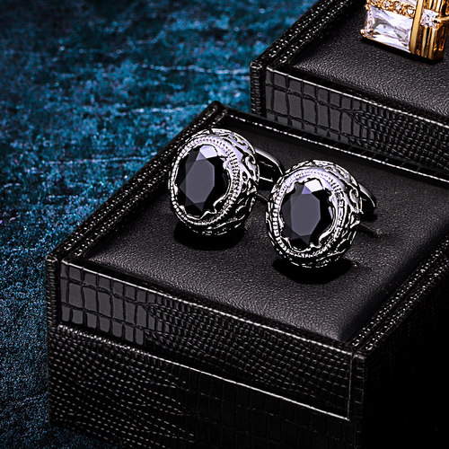 复古袖扣男KFLK免费刻字代写贺卡