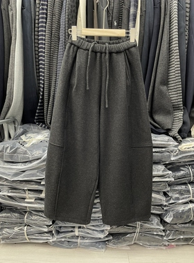 小个子女加绒休闲裤蒂娜尚品78580冬季高腰宽松九分裤显瘦香蕉裤