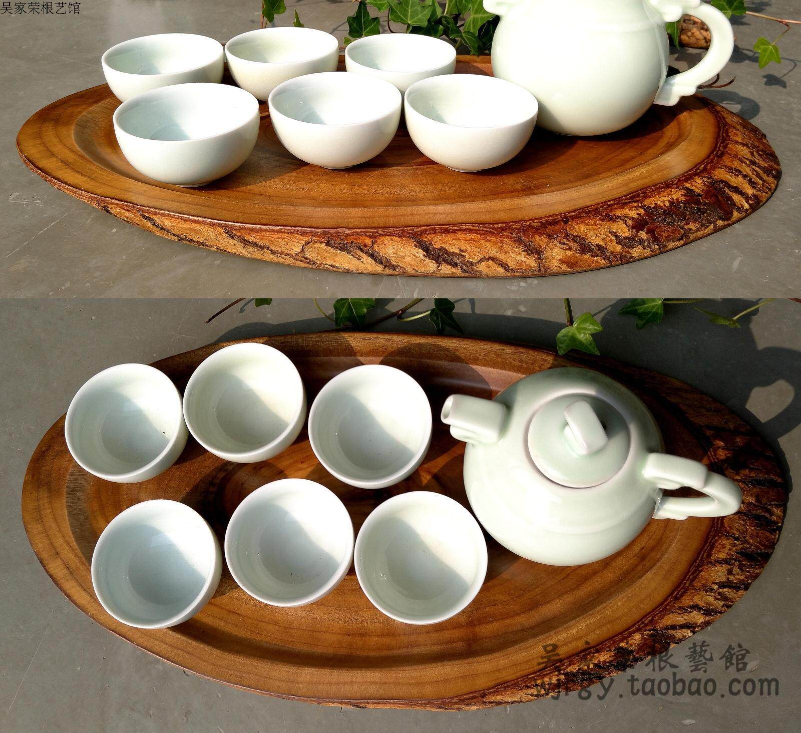 天然整块实木托盘茶具干泡茶盘香樟原木自然仿古果盆特价99元以下