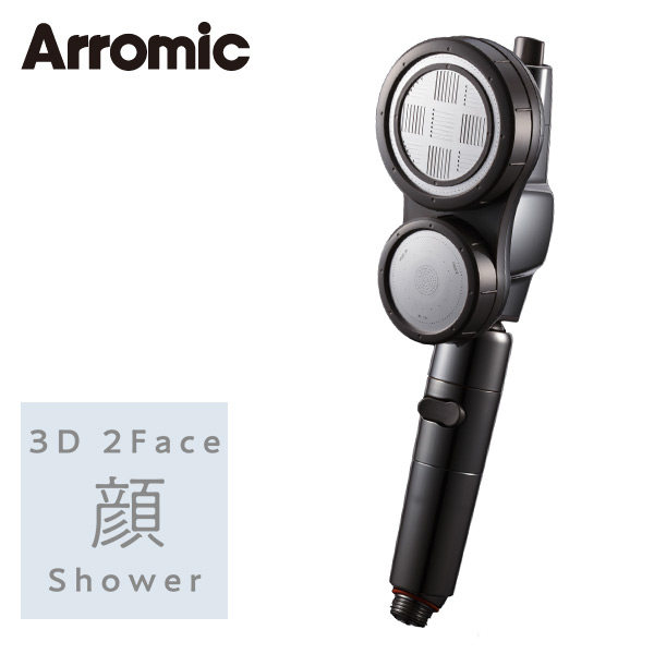 日本代购 Arromic 日本制双头3D 节水花洒增压 淋浴喷头淋蓬头