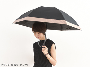 cut三折拼色晴雨用遮阳伞 BARRIER100完全遮光100%uv 日本代购 SUN