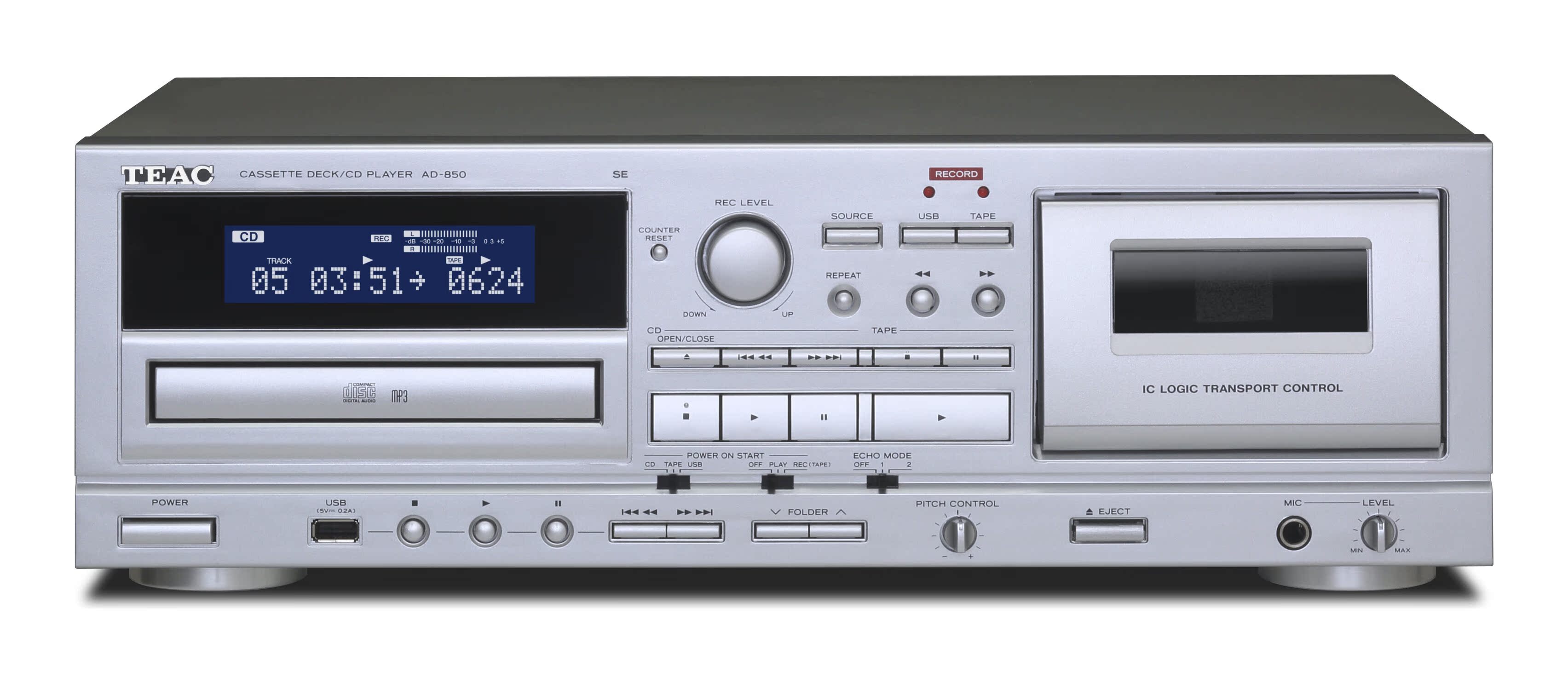 日本TEAC/第一音响 盒式磁带录音机/CD播放器AD-850麦克风输入