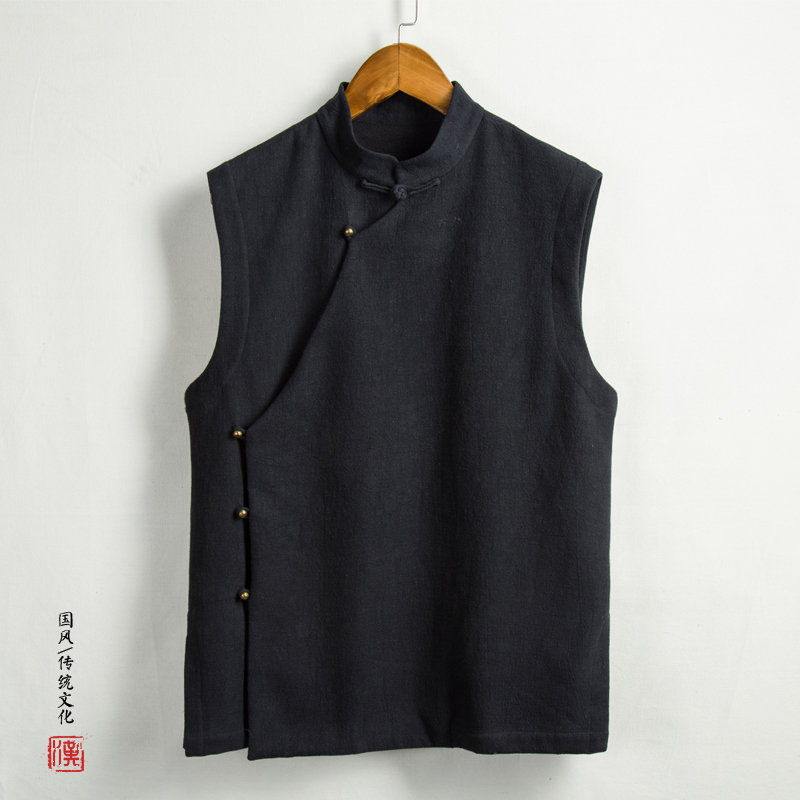 冬加绒无袖外套保暖坎肩男马甲