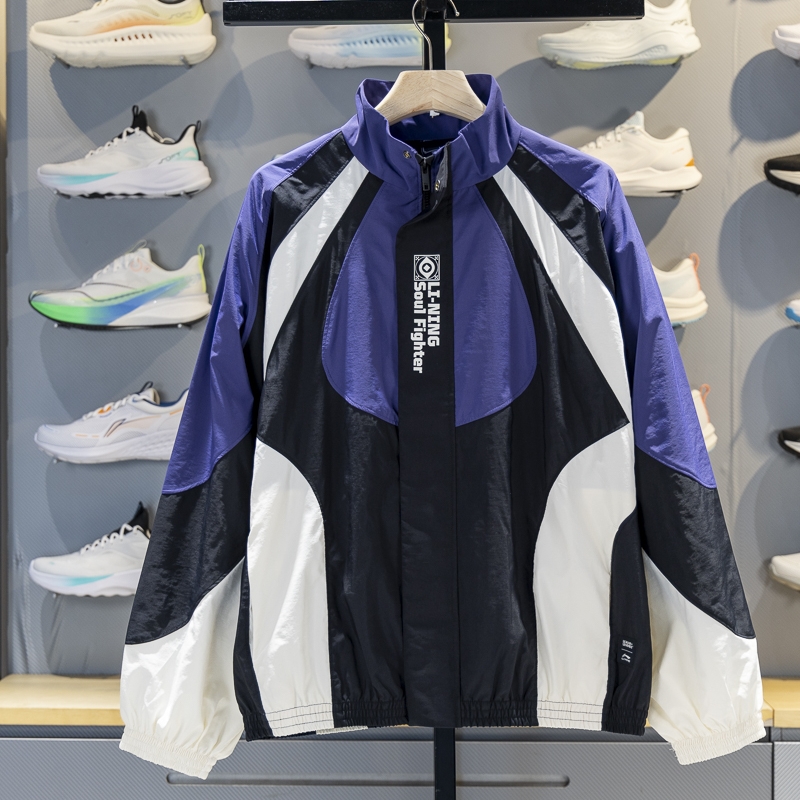 李宁男子运动风衣防风舒适外套