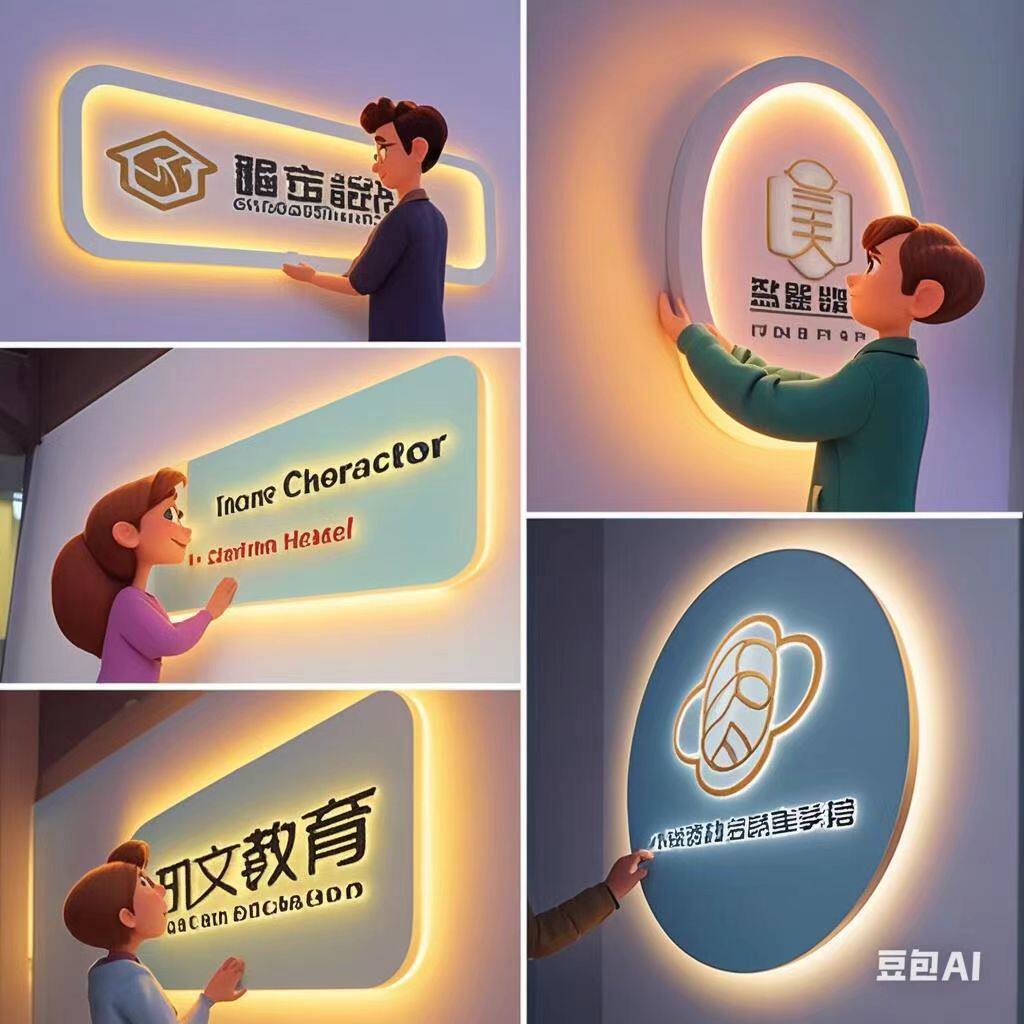 北京吉兔背景墙LOGO墙字快装集成发光字厂家直销LED光源广告灯箱
