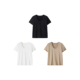 三色纯色软糯简约百搭短袖 经典 T恤 三色极简 JINGJING2026新款