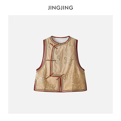 桑蚕丝新中式国风马甲