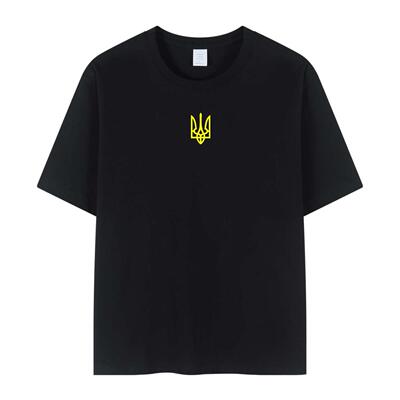 乌克兰Ukraine短袖T恤男女印花上衣服纯棉圆领宽松休闲半袖潮