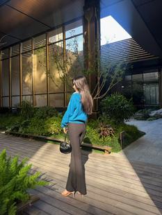 直腿神器 女长裤 微喇叭裤 休闲裤 高腰显瘦弹力修身 green大姐姐