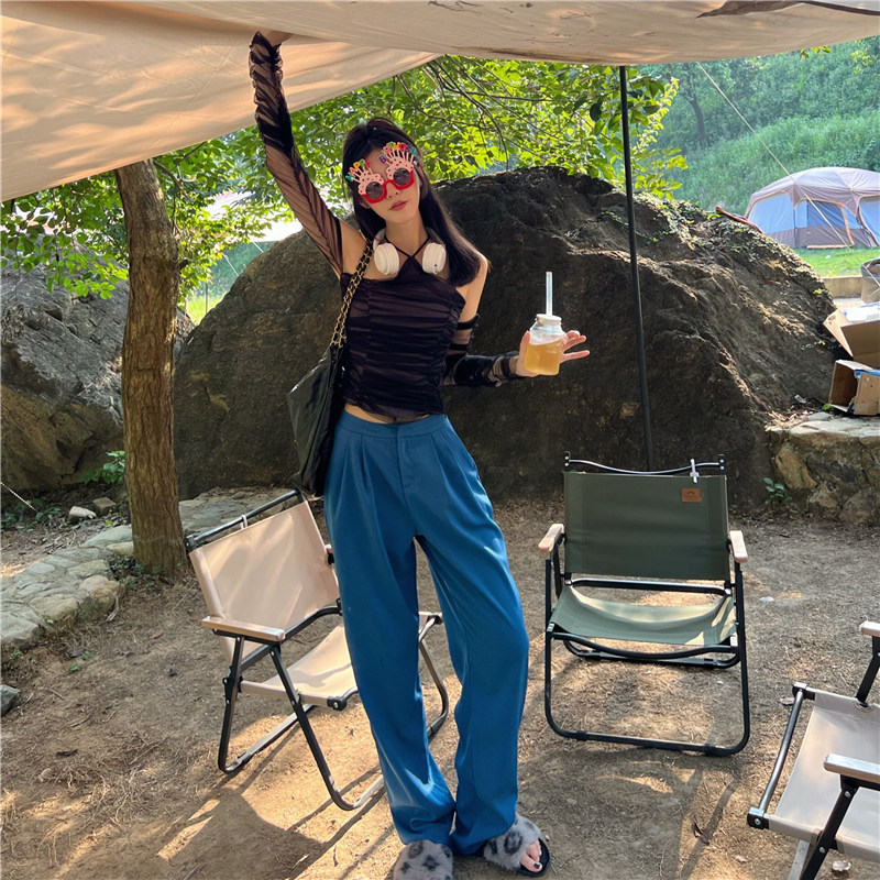 大姐姐中腰宽松休闲垂感