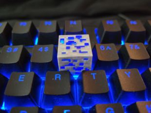 键盘帽 我 DIY个性 世界方块世界 键帽 透光钻石块钻石矿