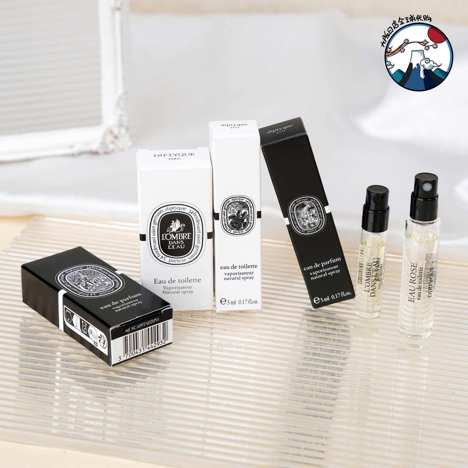 Diptyque蒂普提克试管香水5ml中样 男女玫瑰杜桑淡香精10ml