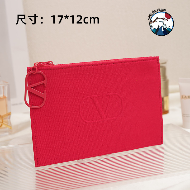 专柜华伦天奴大V字logo红色帆布信封包 收纳手拿包护照证件化妆包,彩妆/香水/美妆工具,化妆/美容工具,淘宝优惠券,粉丝福利购,淘宝优惠卷