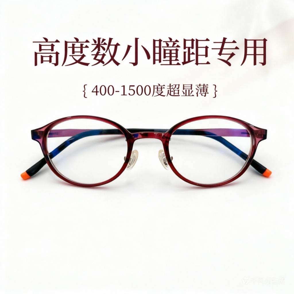 日本超轻塑钢镜架高度近视设计适合1500度眼镜框包裹镜片美观舒适