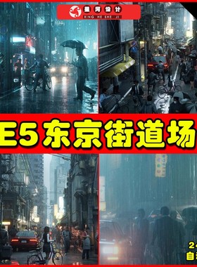 UE5 TOKYO BACK ALLEYS 东京街道后巷夜晚城市道路场景5.2版本