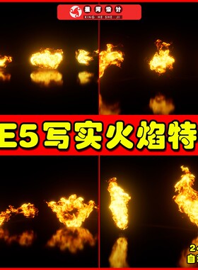 UE5 Real Fire Pack 2d Effect Pack 写实火焰燃烧特效5.0