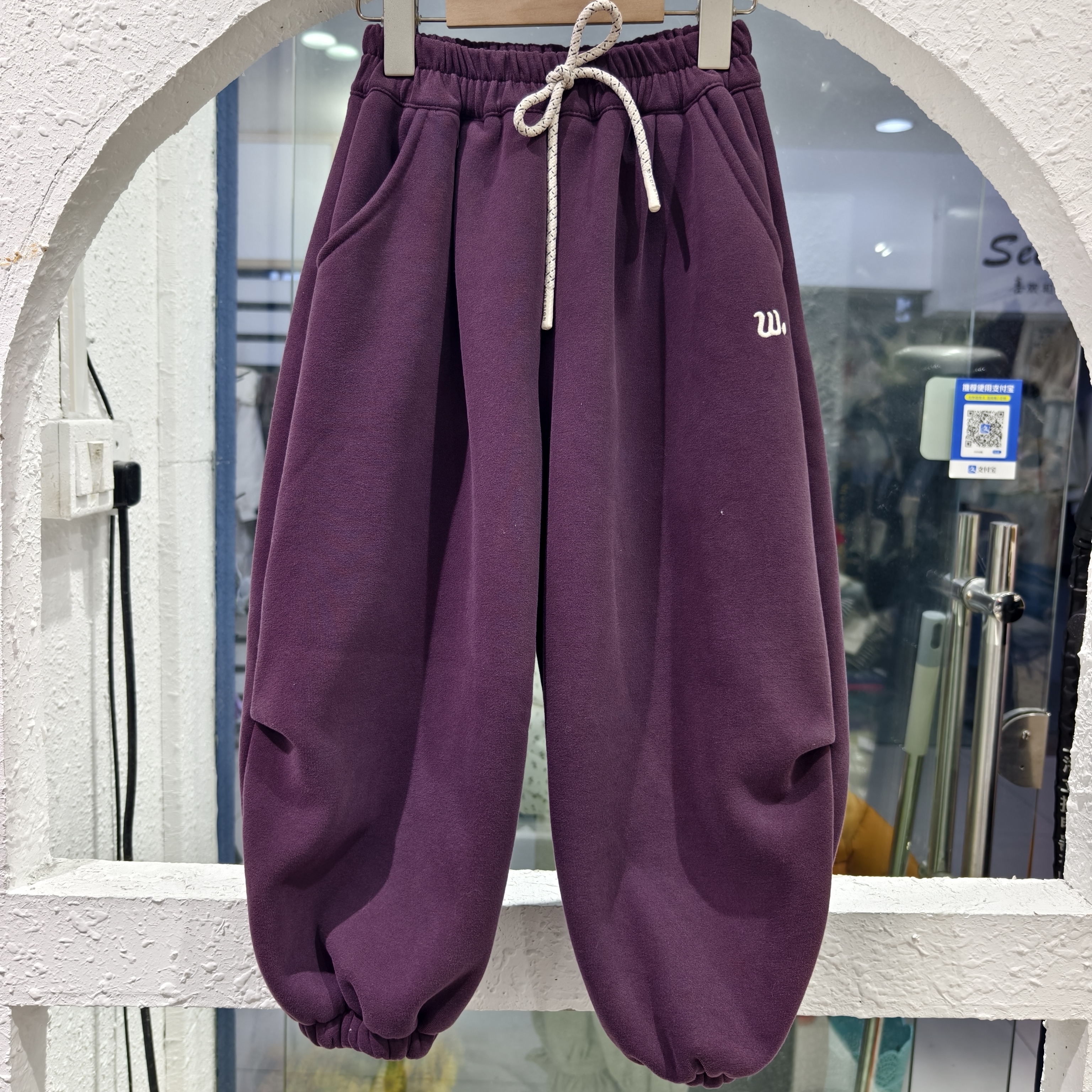 儿童加绒灯笼裤韩版宽松秋冬4-8岁男孩女孩奥利绒休闲裤收口卫裤