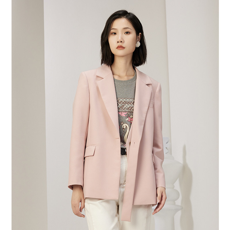 梵凯女西装2024秋休闲设计感西装外套春秋直筒高级感长袖正装西装