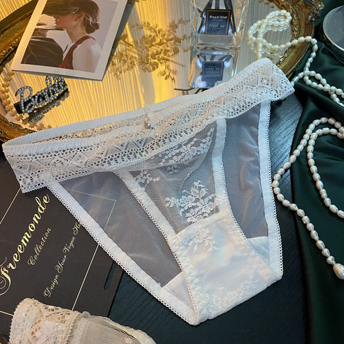 欧美性感白色半包臀内裤女