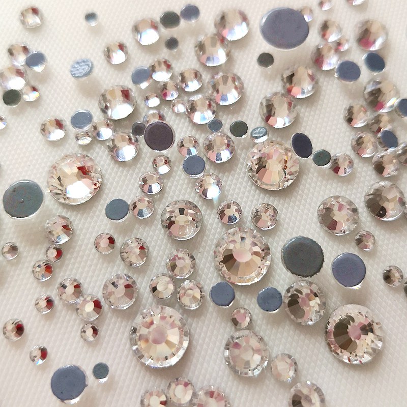 衣服辅料贴钻烫钻平底钻石贴水钻烫图掉钻补鞋子包包贴钻透明水钻
