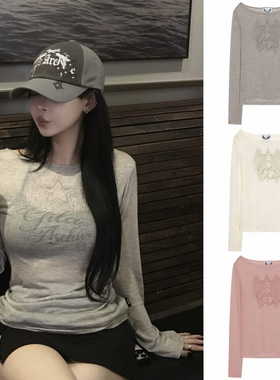 Jisoo金智秀同款韩国设计师品牌25春gila archive薄透翅膀长袖T恤