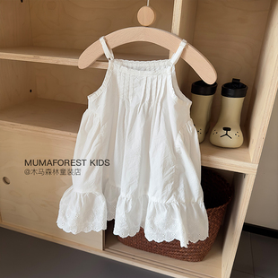 2026春夏款女童花边吊带裙纯棉可叠穿儿童可爱洋气连衣裙森系童装