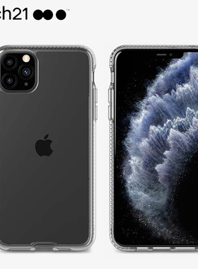 Tech21手机壳适用于iPhone11Pro Max保护套流行欧美防摔全包菱格