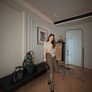 a字包臀裙 百搭羊毛毛呢半身裙秋冬新款 PINZIKO 大兔子