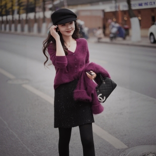 大兔子 重工刺绣针织衫 山羊绒 天丝165g 绵羊毛 PINZIKO