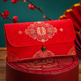 喜包訂婚宴高檔布藝大號紅包袋敬茶 紅包結婚專用結婚專用紅包萬元