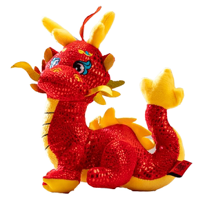 2024龙年吉祥物仿真龙玩偶公仔生肖娃娃婚礼抛撒公司年会毛绒玩具