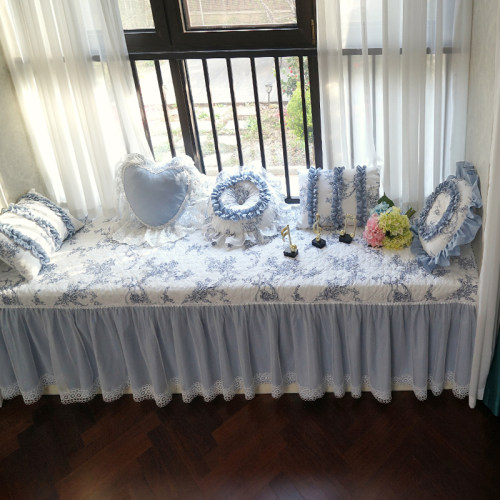 纯棉夹棉飘窗窗台垫沙发垫坐垫装饰垫阳台四季通用欧式垫子24新款