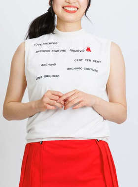 日本25秋冬ARCHIVIO女士高尔夫服装优雅光泽细腻潮流贴身无袖上衣