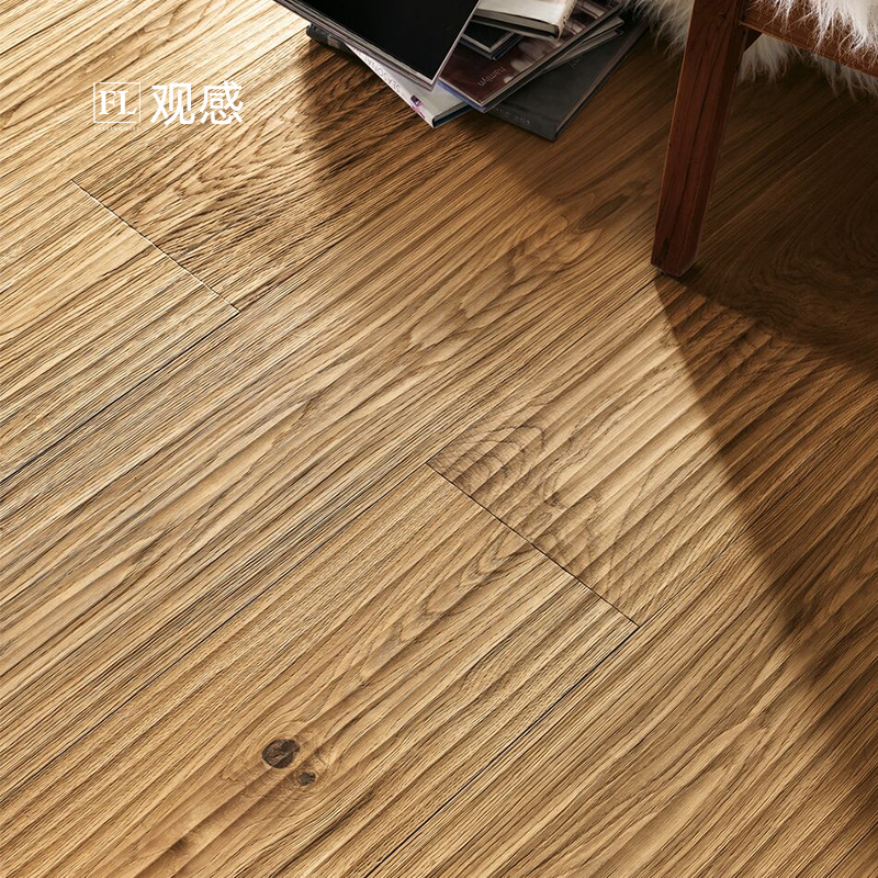 观感-仿古工艺-欧洲白橡纯三层实木复合地板孕婴环保安全ENF级