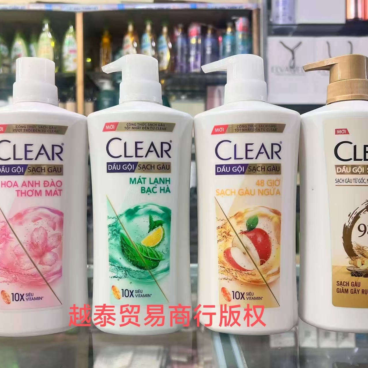 越南CLEAR 清扬洗发水630克薄荷清爽止痒去屑型