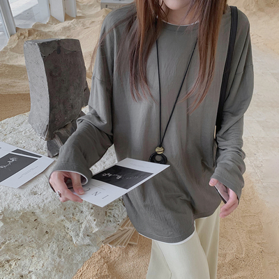 帛然两件套上衣休闲慵懒宽松套装